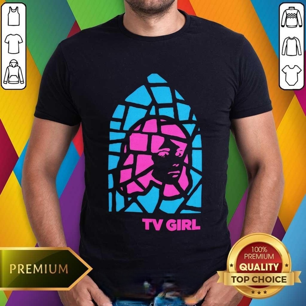 Stained Glass TV Girl Shirt